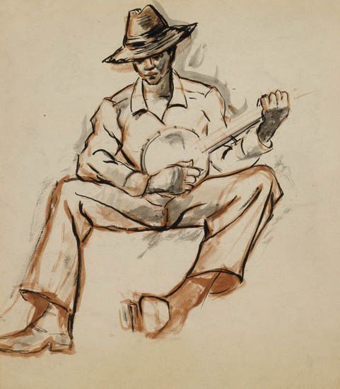 DOX THRASH (1892 - 1965) Banjo Player.